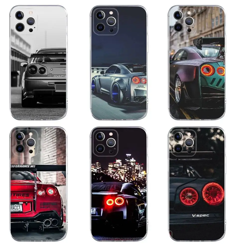 

G-GTR Sport Car J-JDM Cover Phone Case For iPhone 16,15,14,13,12,11,Pro,Max,Xs,Xr,X,7,8,Plus,Mini Silicone Clear Cover