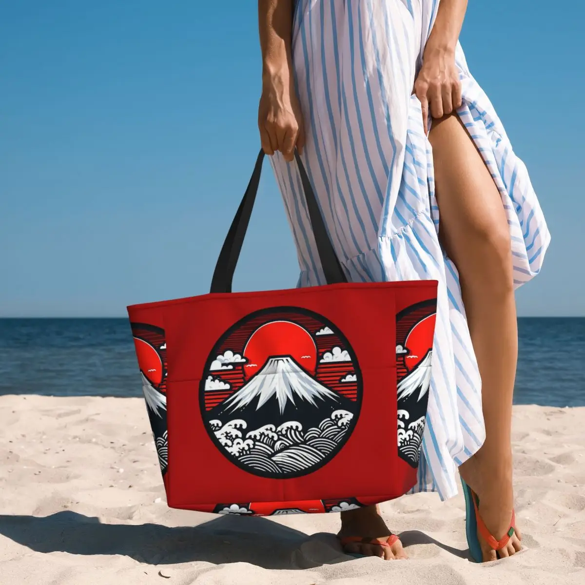 Mont Fuji y la gran ola de Kanagawa, bolso de mano para playa, deporte, gimnasio, Yoga, bolso de mano grande, bolso de viaje para mujer, bolso de Fitness