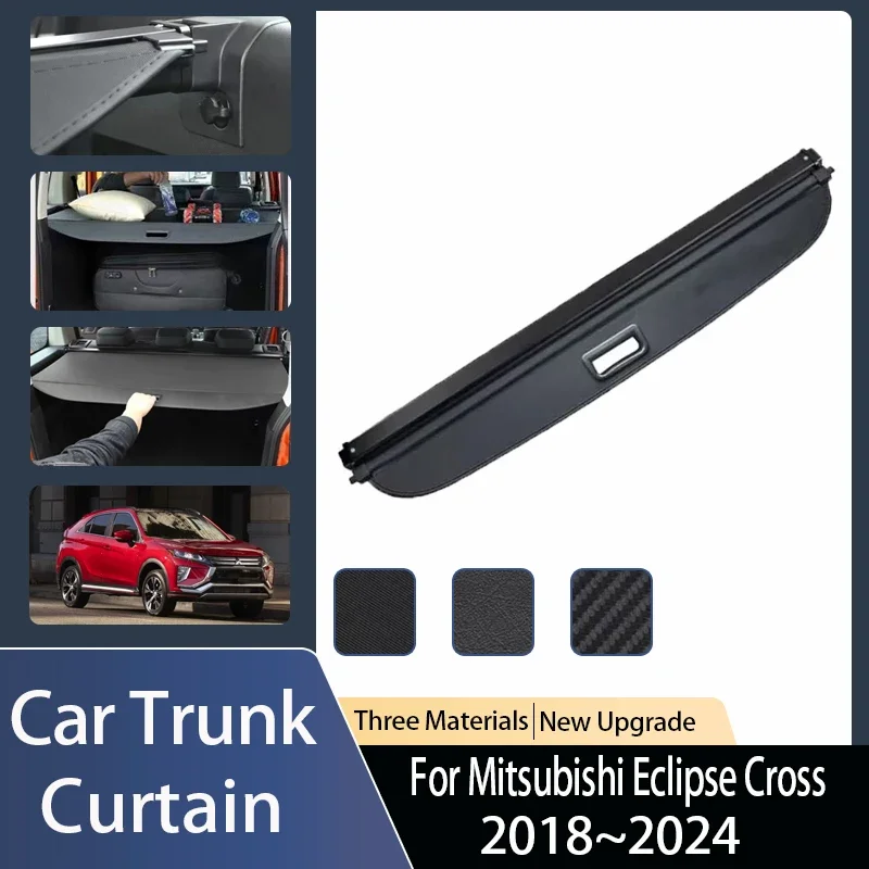 

Car Rear Trunk Curtain Covers For Mitsubishi Eclipse Cross 2018~2024 2023 2022 Security Luggage Rack Partitions Auto Accessories