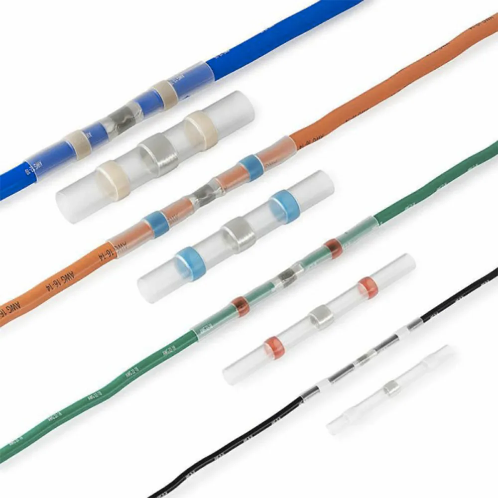 350 Pieces Heat Shrink Sheathed Wire And Cable Conduit, Sealed Welded Joints, Wire Connectors, Heated Cable Protection
