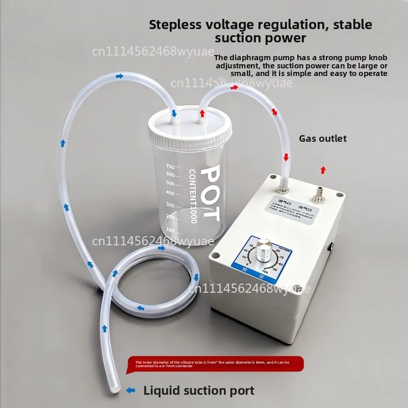 12V Mini Electric Vacuum Pump for Lab Filtration with Adjustable Negative Pressure 1000mL Sealed Filtration Bottle