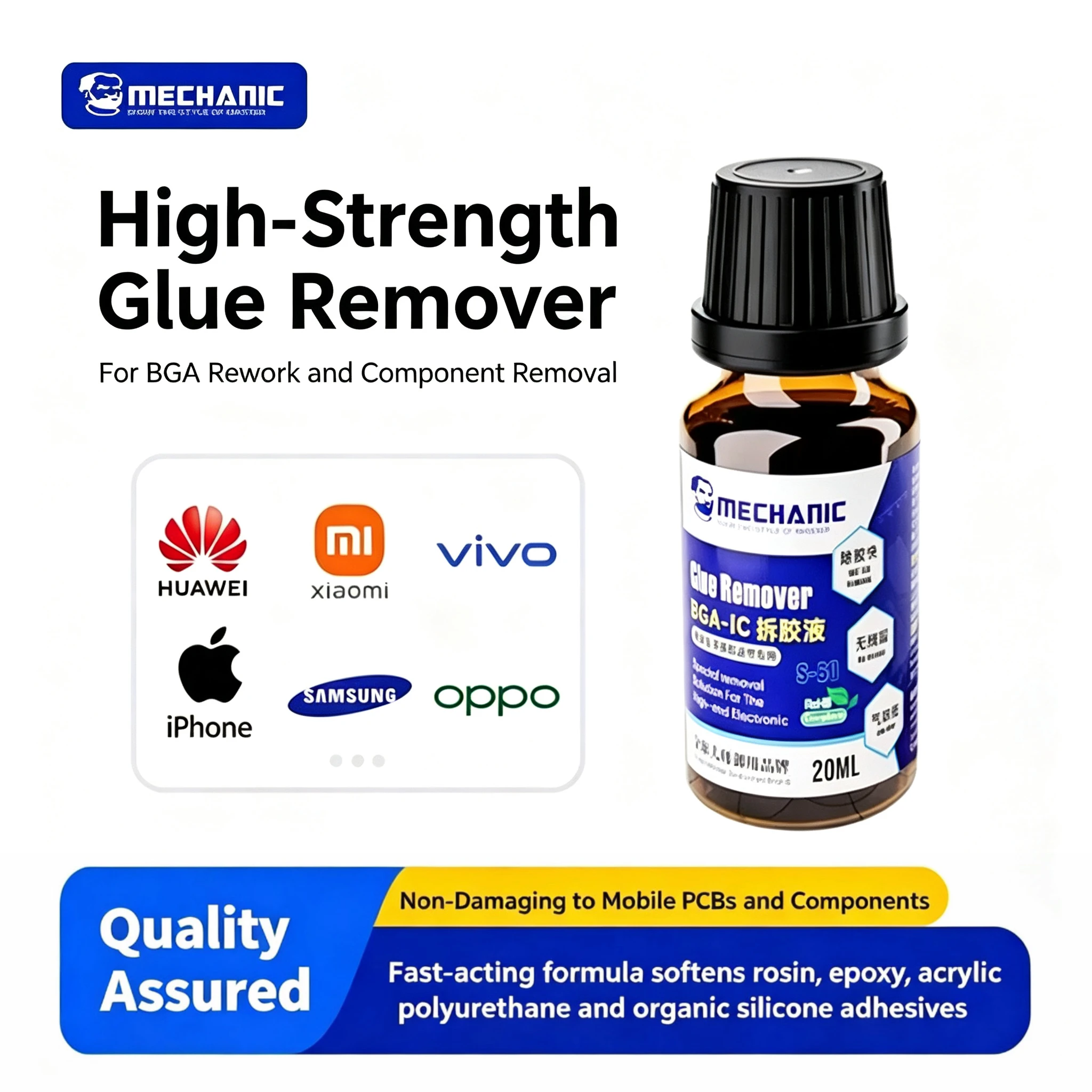 MECHANIC Gel Glue Remover Super Glue Remover Adhesive Superglue Cleaner Debonder Quick Drying Viscosity Aerosol Solvent