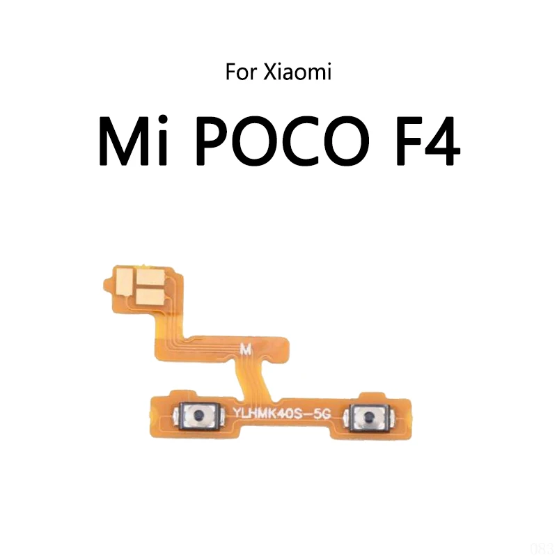 Power Button Switch Volume Mute Button On / Off Flex Cable For Xiaomi Mi POCO F3 GT F4 X3 X4 Pro X5 Pocophone