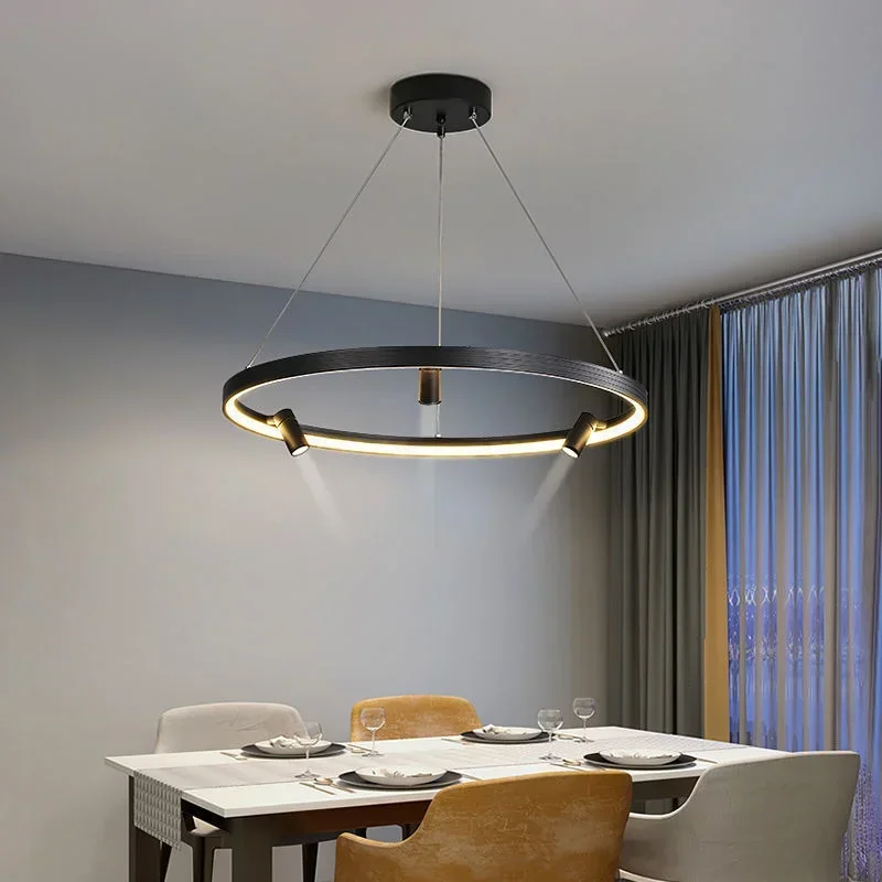 

Circular Combination Spotlight LED Chandelier Home Living Room Bedroom Pendant Lamp Dining Table Kitchen Main Light