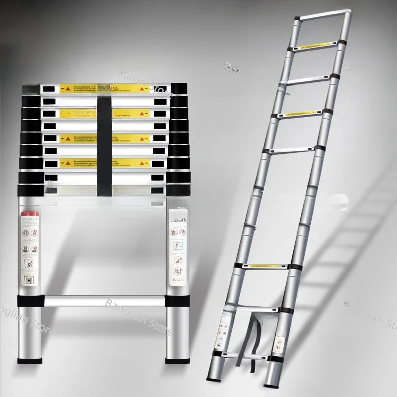 househol Telescopic Ladder PortableThickened Aluminum Ladders Engineering Outdoor Folding Ladder