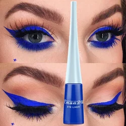 Lápiz Delineador de ojos azul líquido, ultrafino delineador de ojos de larga duración, secado rápido, liso, arcoíris, colorido, impermeable, sin cosméticos florecientes