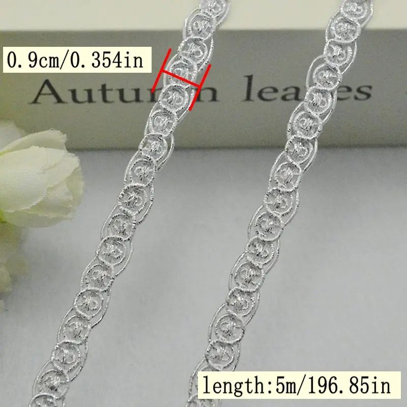 5Meters/16.4Ft Each Pack New Clothing Accessories Lace Supplies Intimates Exquisite Headwear Accessories Ruyi 8-Character Lace