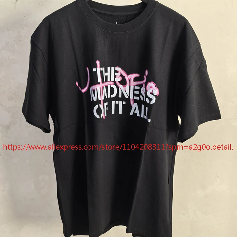 2026 American Style Cactus Jack Short Sleeve Tops High Quality Streetwear Hip Hop Pattern Print Utopia T-shirt