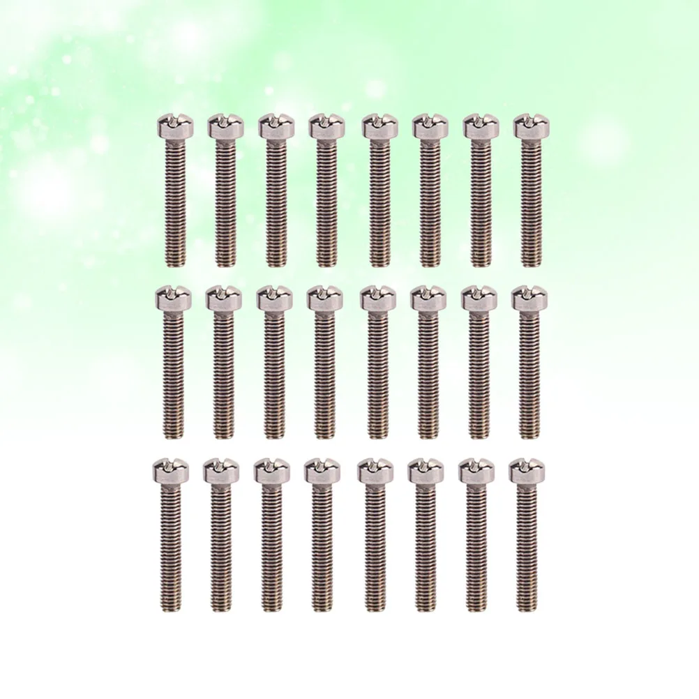 

24Pcs Pickup Mounting Screw Double Coils Silver Replacement Parts Suitable for Electric Guitar Mounting Screws