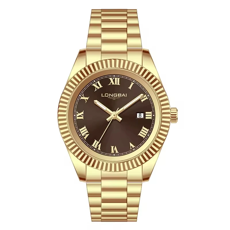 

Popular 39mm Chronograph Calendar Watch Illuminated Scale Stainless Steel Minimalist Style Casual Alloy Men Quartz Luxury Watch