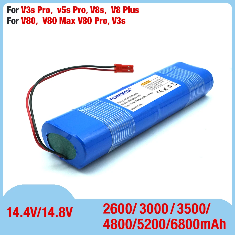 

Original 14.8V 18650 Li-ion Battery 6800mAh for ILIFE V5, V5s, V50, V3 Plus, V3s Pro Robot Vacuum Cleaner ILIFE V5s Pro Battery