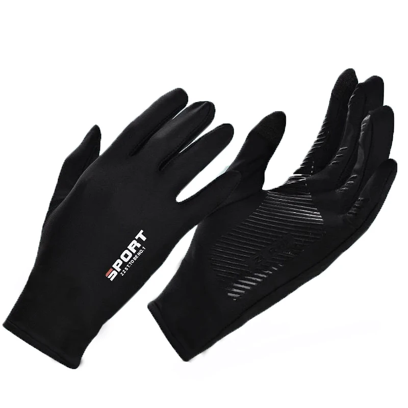 Summer Ice Silk Touchscreen Anti slip Gloves Outdoor Fishing Waterproof Sunscreen Gloves Bicycle Gloves