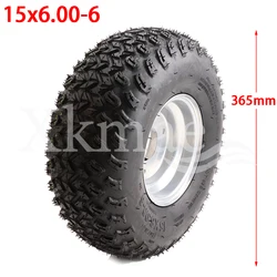 15x6.00-6 Tubeless lastik için çim biçme makinesi golf arabası ATV Buggy arazi aracı Go Kart çiftlik araç tekerlek aksesuarları