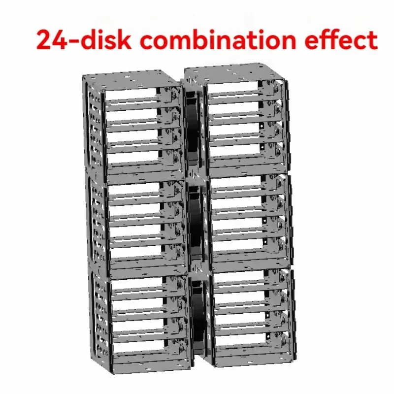 صندوق القرص الصلب الصغير الجديد المقاوم للصدمات يمكن أن يحمل أربعة 3.5 صواني القرص الصلب المقاومة للصدمات لهيكل Nas #6
