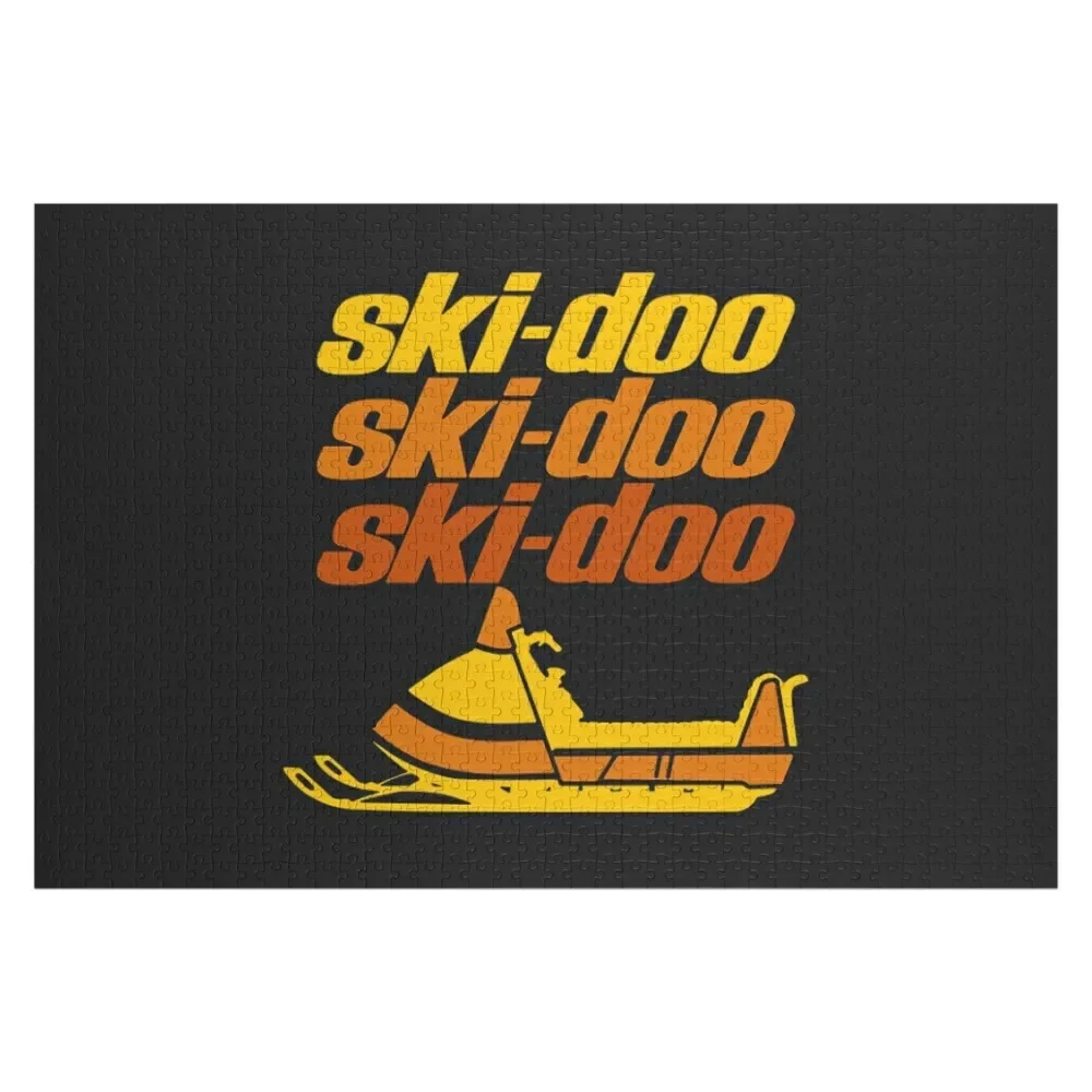 

Винтажный пазл-снегоход Ski Doo T-ShirtSki Doo, персонализированный детский подарок, деревянная фотография, персонализированная головоломка