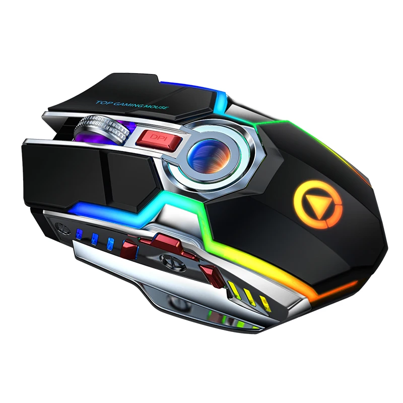 Souris ergonomique 2.4GHz souris optique sans fil 3 DPI réglables 800/1200/1600 6 boutons pour ordinateur portable ordinateur de bureau