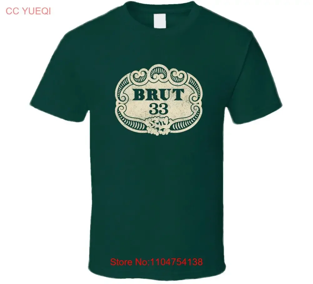 Brut 33 camiseta 70'S Retro Colonia Hai Karate Logo después del afeitado vintage lavado Unisex estirado suave ligeramente streetwear