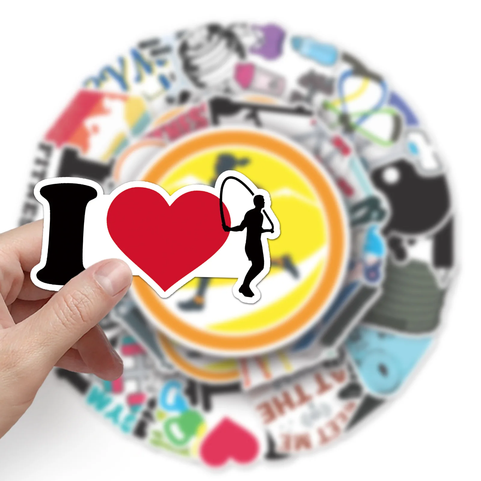 

10/50PCS Fitness Sports Graffiti Sticker Cartoon Personality Creative Decorative Water Cup Mobile Phone Case Waterproof Decal