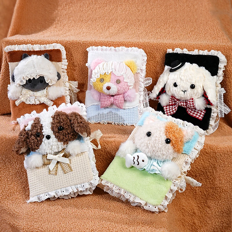 

3D Animal Notebook, Students Diary Notebook With Personalized Cover Girls Cute Scrapbook DIY Handmade Photo Album Scrapbook