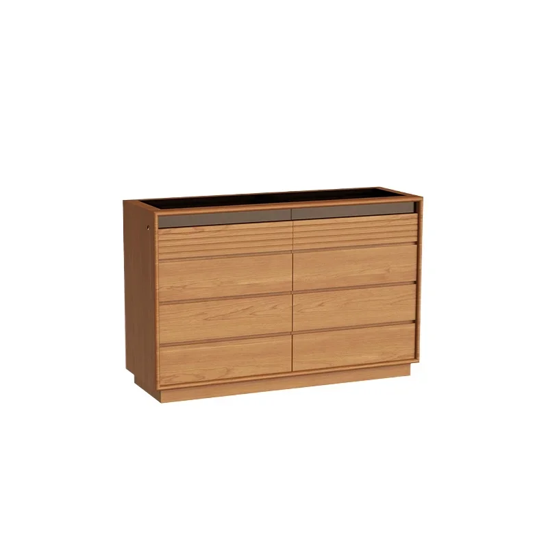 Ultra-thin 30cm solid wood eight-bucket cabinet, cherry wood bedroom storage, bedside jewelry side cabinet, narrow storage