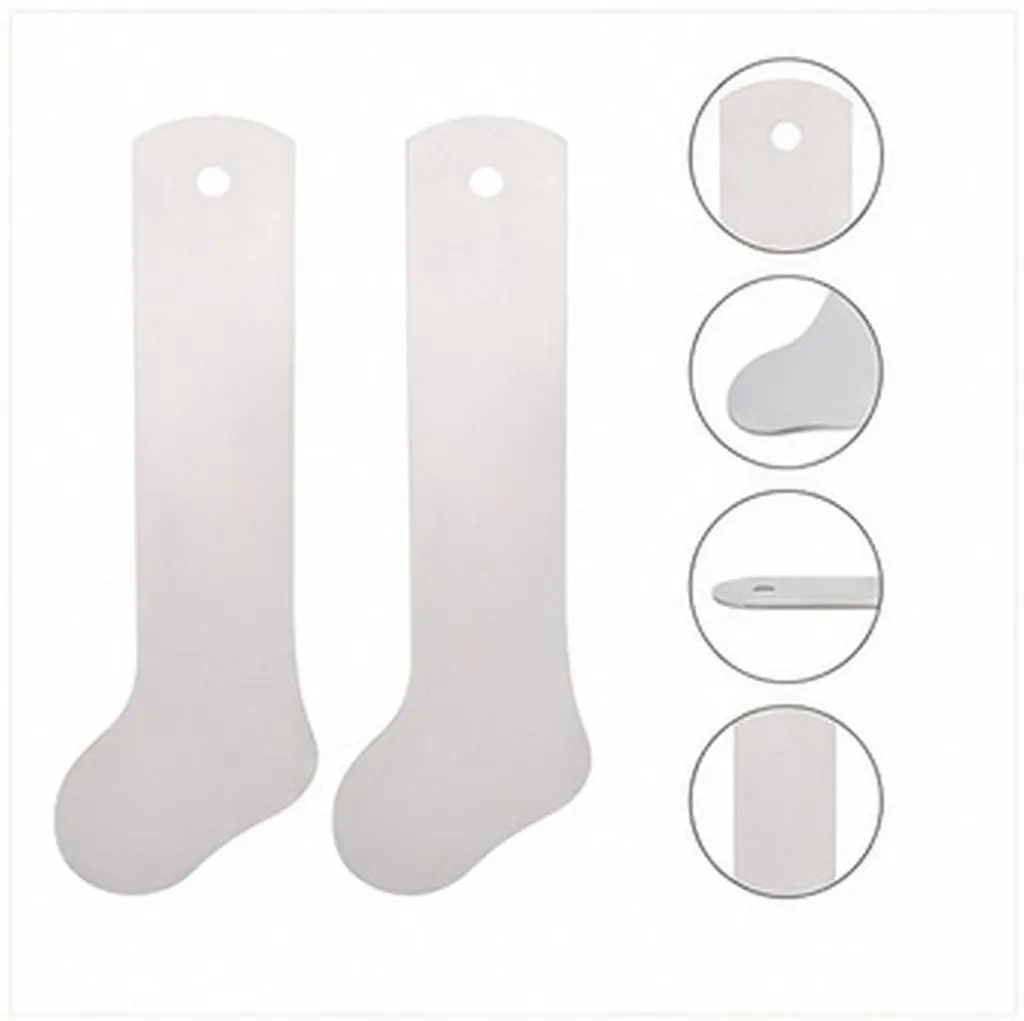 2Pcs Premium Aluminum Sock Inserts Straight Sock Board for Sublimation Socks Heat Press Transfer DIY Printing Stretch Flatting