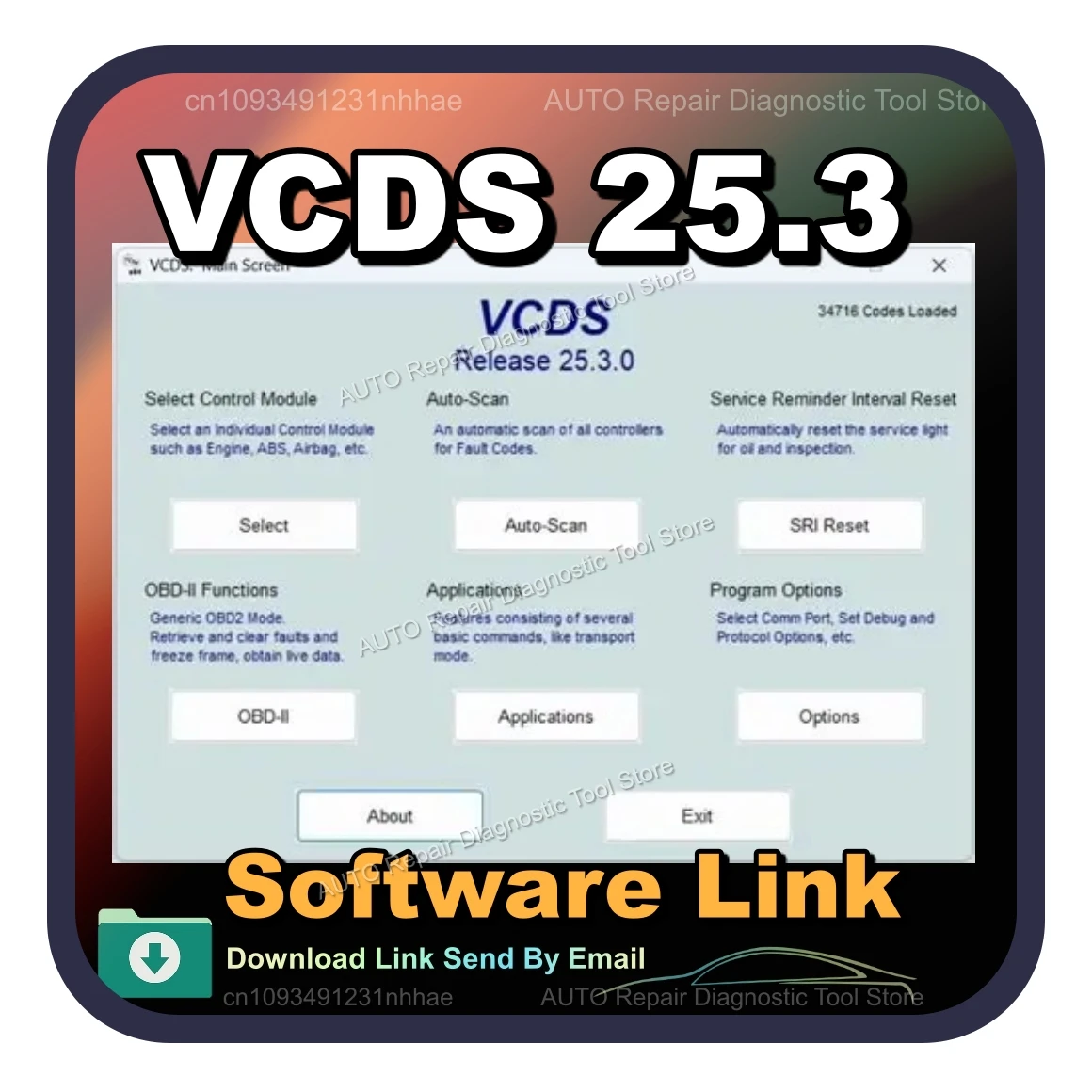 VCDS SOFTWARE Download Link UPDATE VAG COM OBD2 Scanner HEX V2  Seat Unlimited VINs Atmega162 Repair Multilingual TOOLS