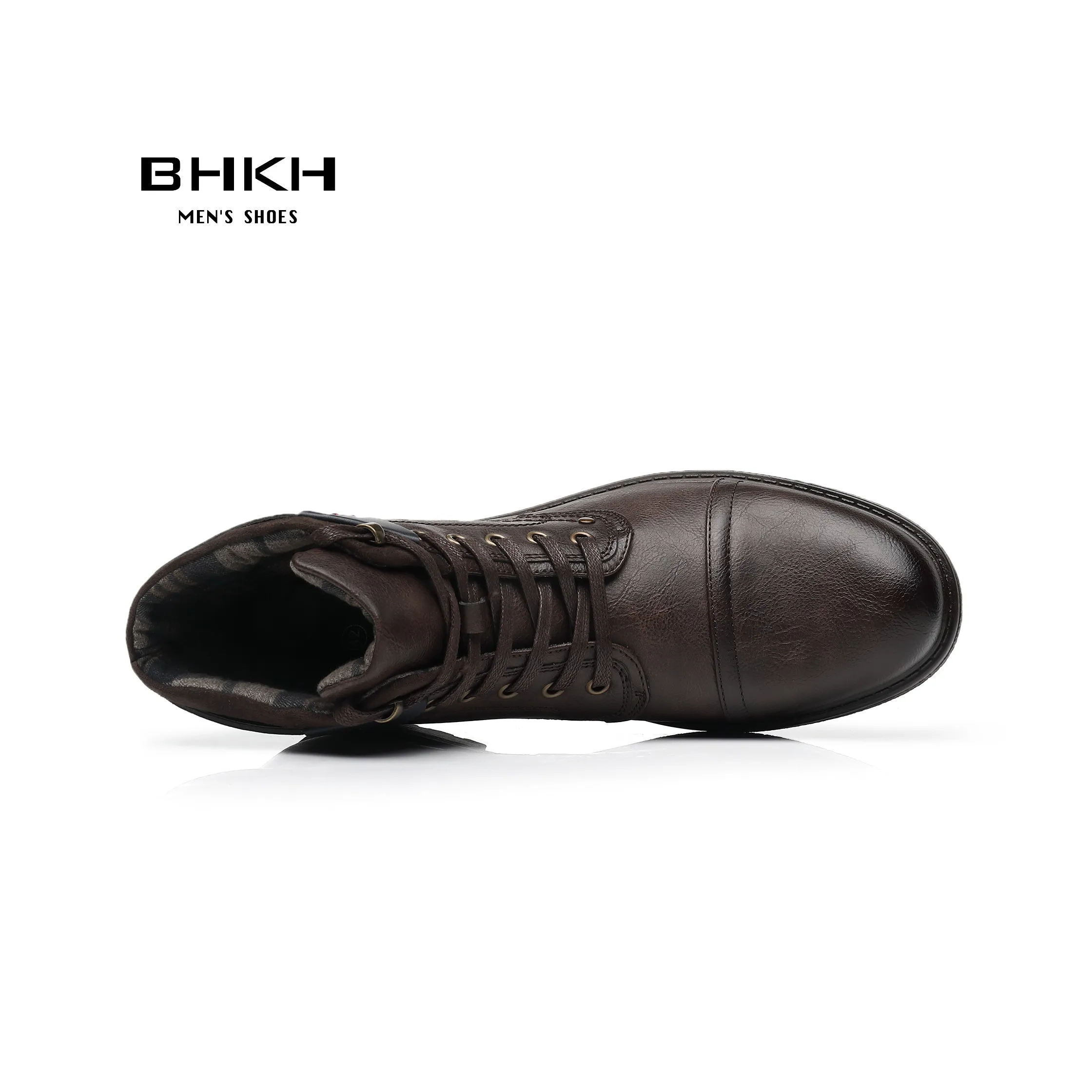 BHKH 2024 Winter Men Boots Lightweight Lace-up Ankle Boots Comfy Office Work Casual Formal Footwear Brand Man Shoes