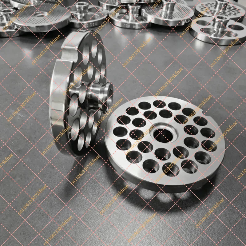 22S# Electric Meat Mincer Orifice Plate 3CR13 Stainless Steel Grate Blade 13mm Raised Center Hole