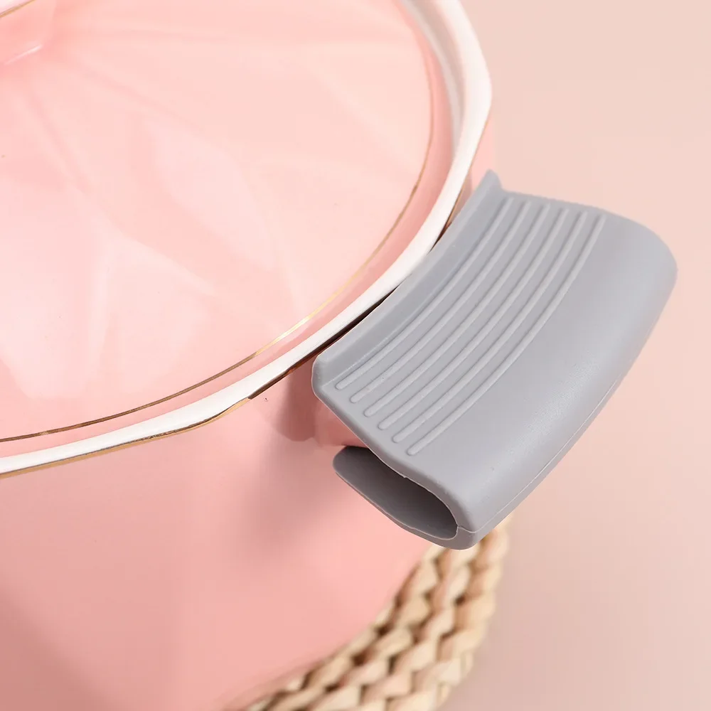 

Две упаковки, Лидер продаж, термостойкая силиконовая ручка, зажим для ушей, нескользящая кастрюля с ручкой для чугунных сковородок, кухонные гаджеты