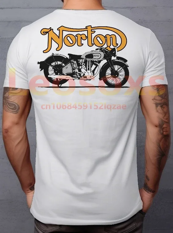 

New Men's Black Norton Motorcycles Custom Casual Printed T-ShirtNO11