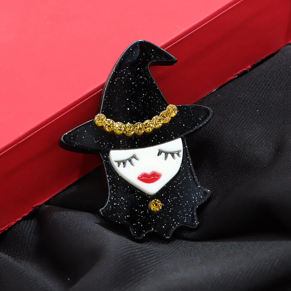 CINDY XIANG Acrylic Halloween Little Wizard Brooch New Design 2024