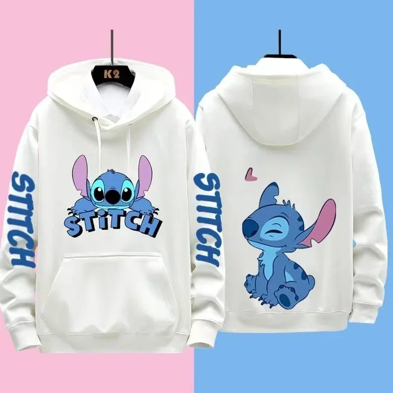 Miniso 2024 New Disney Stitch Hooded Funny Anime Autum Winter Men Women Sweatshirt Fashion 3D Print Oversized Pullover Hoodies