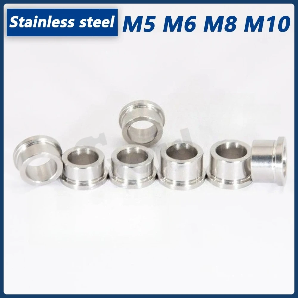 1PCS Stainless Steel Flanging Sleeve Bore 5mm 6mm 8mm 10mm Unthreaded Bushings Bearing Bushing Guide Sleeves