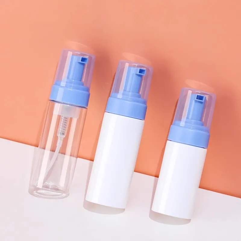 10/30/50pcs 100/150ml Blue Pump Bottle Hand Sanitizer Bottle Soap Dispenser Mousse Foaming Bottle Face Wash Container Refillable