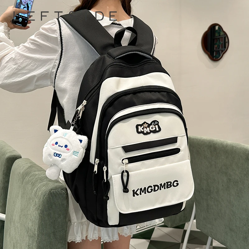

LEFTSIDE Women Nylon Waterproof Backpacks 2025 Summer High Capacity Backpack Girls School Bag Lightweight Travel Back Pack