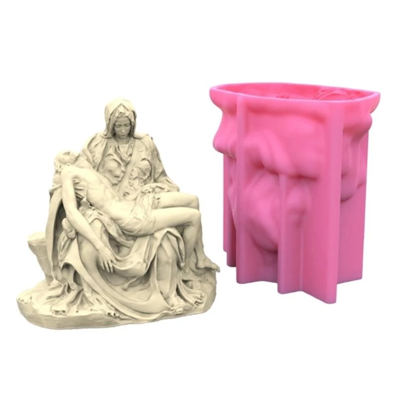 

Pieta Molds for Candle Making,Pieta Statue Mold for DIY Soap Home Decor