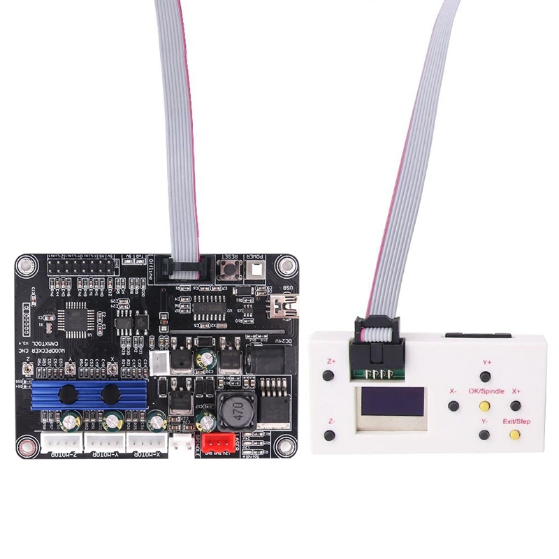 GRBL 1.1 papan kontrol mesin ukir CNC Port USB Kontrol 3 sumbu, papan mesin ukir dengan pengontrol Offline