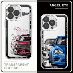 JDM Sports Cars Phone Case for Apple iPhone 15 16 Pro XS Max 13 14 Plus XR SE 7 8 12 11 Pro plus Matte