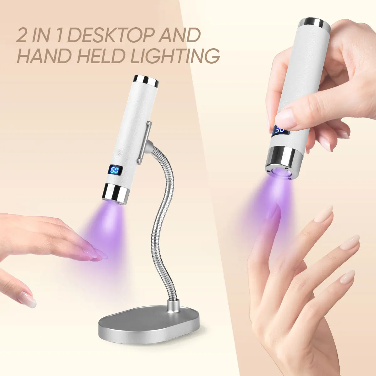 Factory Supply AI Sensor Nail Lamp G1 Cordless 6 Colors LED Timer 30s 60s UV LED Curing Light Home Use Vegan Fast Curing