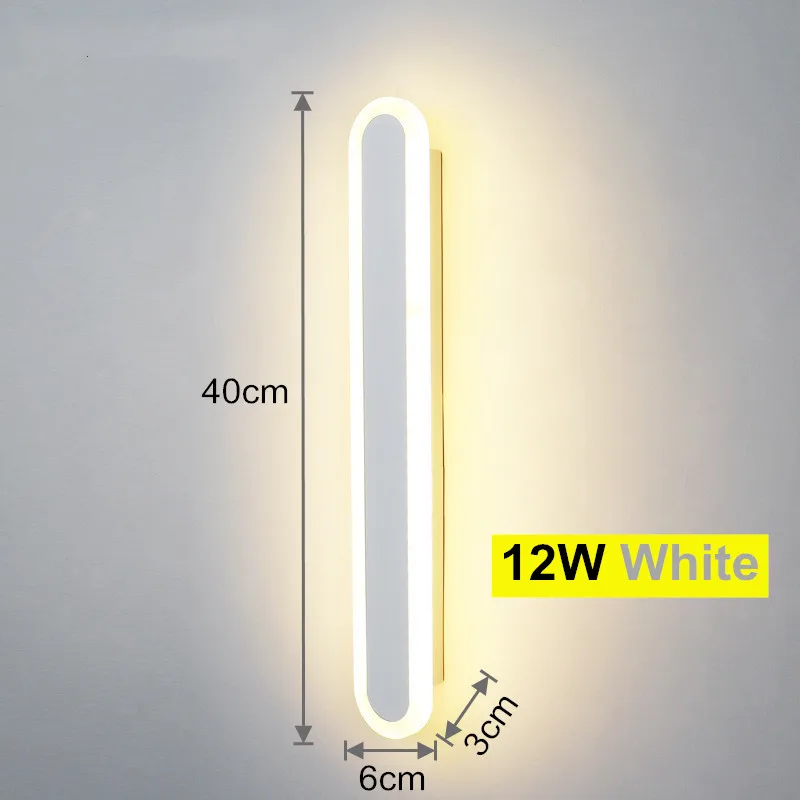 LED Wall Lamp 12W Wall Light For Home Bedroom Stairs Living Room Sofa Background Lighting Decoration Lamp AC110V 220V