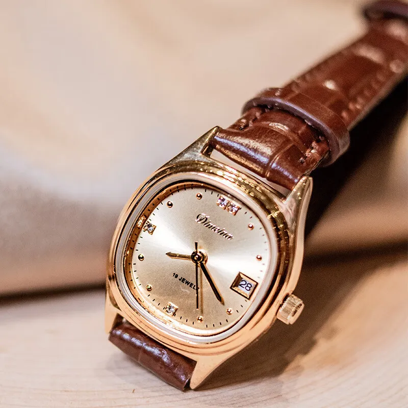 

Exquisite Women'S Wristwatch, Square Leather Strap Vintage Watch, Antique Women'S Watch, Gift For Women, Women'S Accessory.