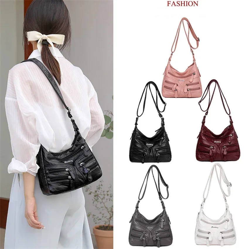 

Multi Pocket Shoulder Bag Women Shoulder Bag Designer Office Small Items Diagonal Cross Bag Small Casual Office Soft Pocket New