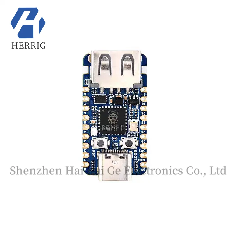 MicroSnow Raspberry Pi RP2350 Mini Placa de Desenvolvimento Dual-Core Processador de Arquitetura Dupla Interface USB Tipo A