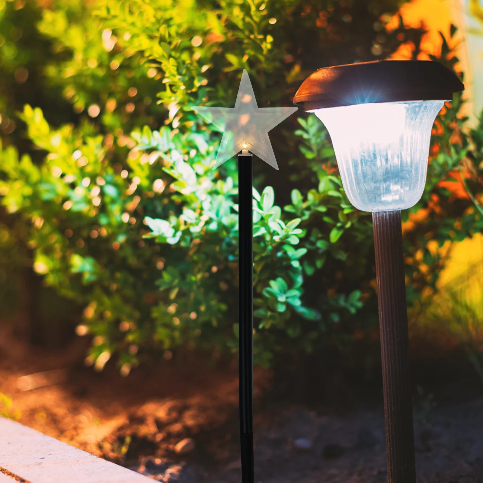 1Set Solar Star Lamp String Waterproof Ground Insert Garden Stake Light Outdoor Lawn Decor Party Light Solar Lamp String