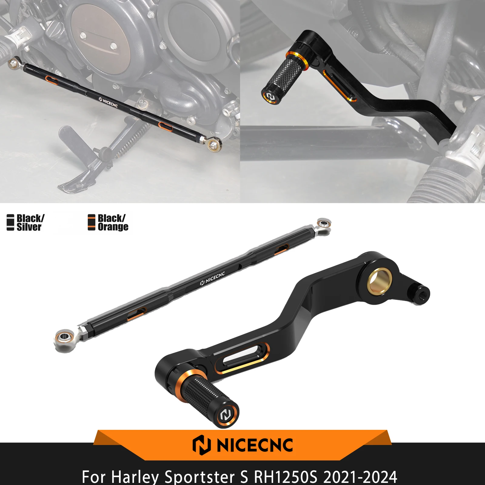 NICECNC For Harley Sportster S RH1250S 2021-2024 Gear Shift Lever Gear Shift Linkage Sportster S RH1250S 2024 2023 2022 2021