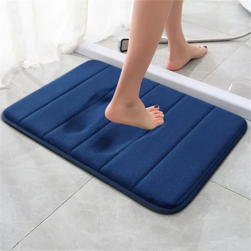 

Super Absorbent Bath Mat Soft Memory Foam Floor Mat Non Slip Rugs Bathroom Carpets Toilet Floor Shower Rug Home Decor