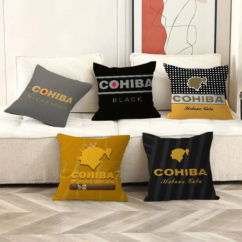 Capa de Almofada para Escritório C-Cohibas, Capa de Almofada para Carro 45X45CM, Capa de Almofada Lombar, Capa de Almofada para Sofá
