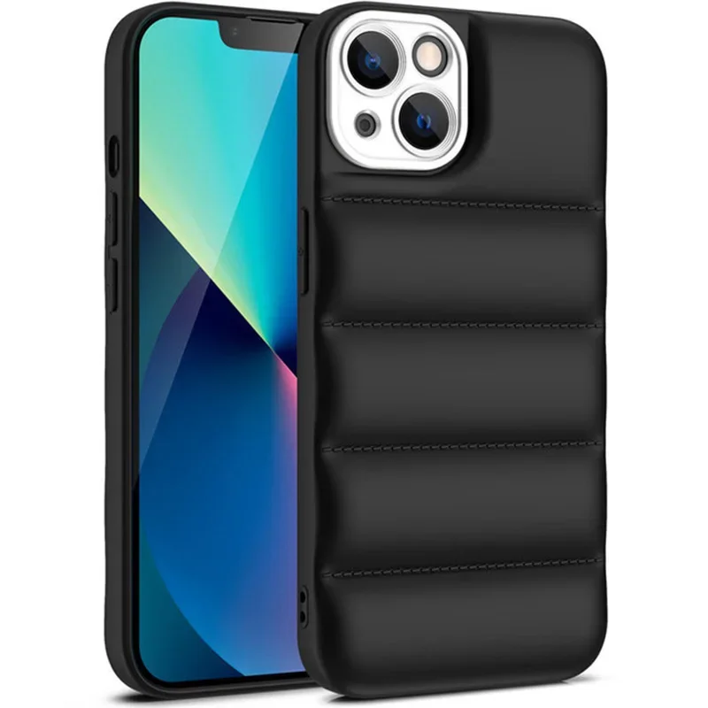 Down Jacket TPU Phone Case For iPhone 11 12 13 14 15 Pro Max buffer buff silicone cases For iPhone 13 Mini 7 8  X XS Cover