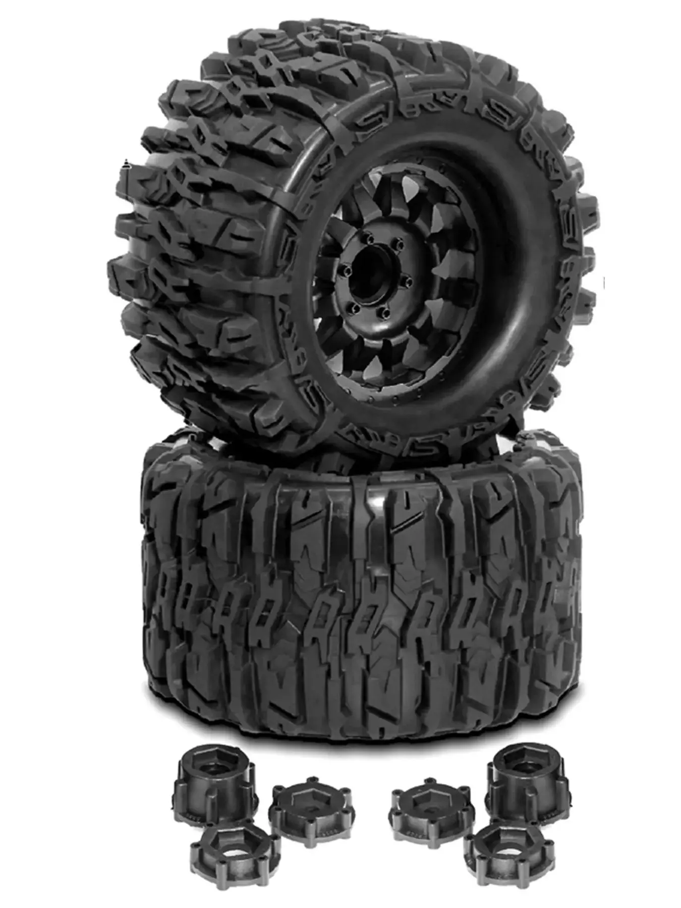 Super pneus 170x102mm pneus de camion de course 12 14 17mm hexagonaux pour 1/7 1/8 1/10 RC Monster Car ARRMA TRAXXAS Hpi pièces de mise à niveau coralement