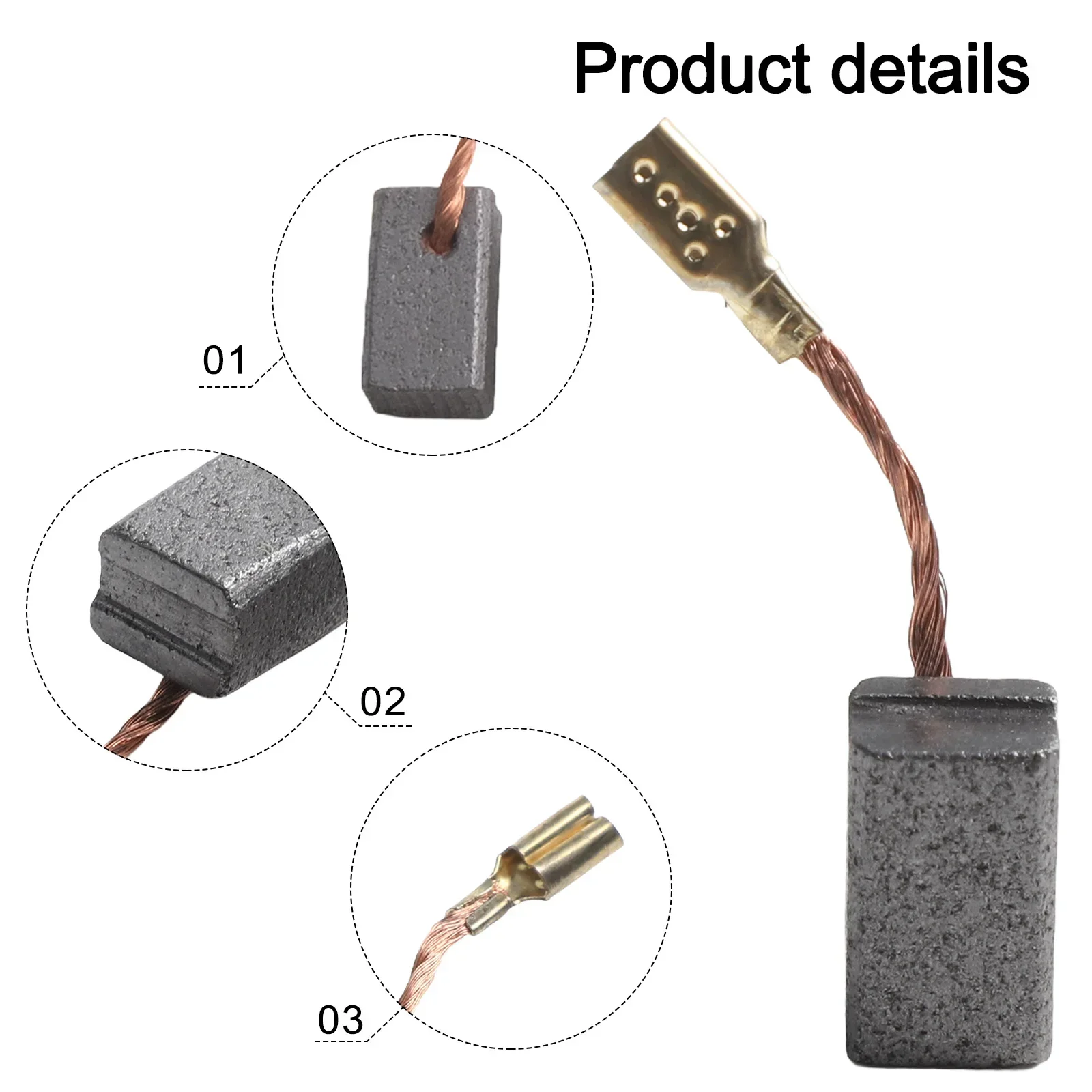 Carbon Brushes for Bosch 6 5x8x13mm Angle Grinder Compatible with GWS7 GWS 7 100 GWS 7 115 GWS 7 125 GOP250CE GWS720 Pack of 6